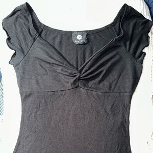 Black vintage basic top